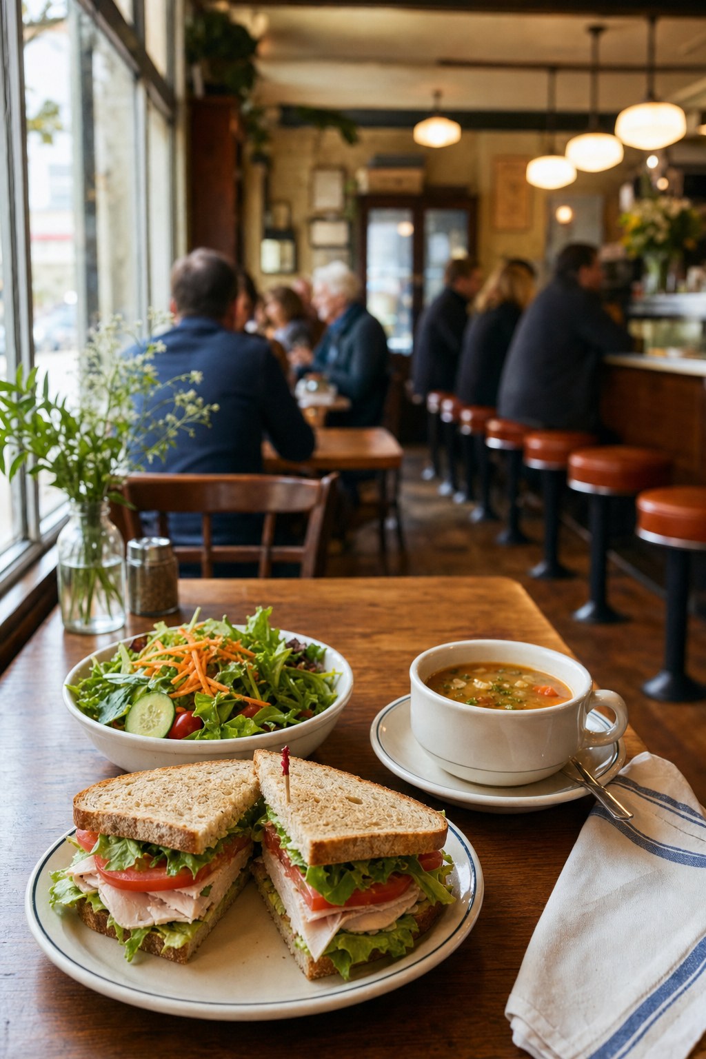 Weekday lunch counter food service